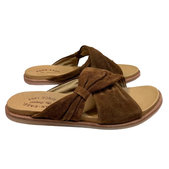 KorkEase Shoes Korkease Zel Brown Suede Slides Sandals 8 Poshmark